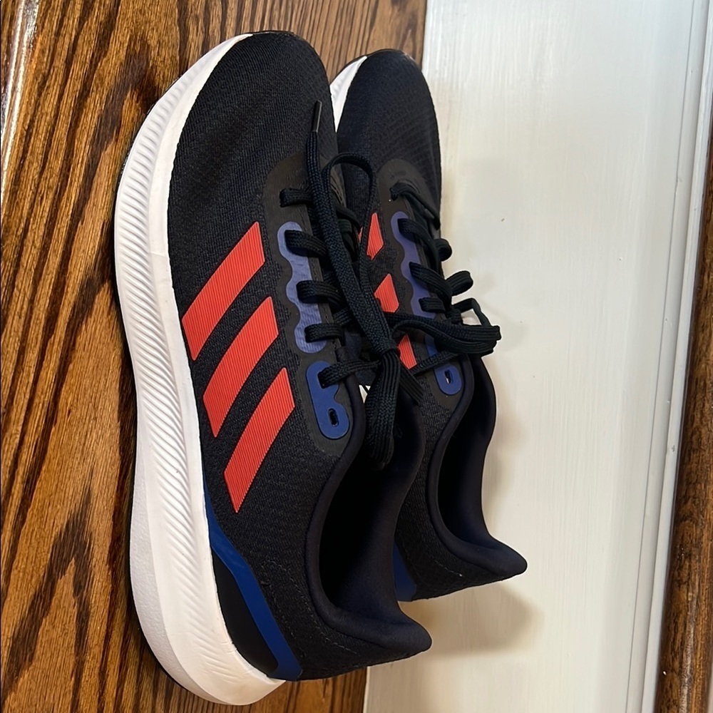 Adidas Men's Navy Blue and Red Running Sneakers - Picture 3 of 9